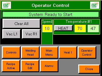 112 Extreme pantalla de control del operador de aire caliente dos