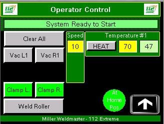 112 Extreme pantalla de control del operador de aire caliente uno