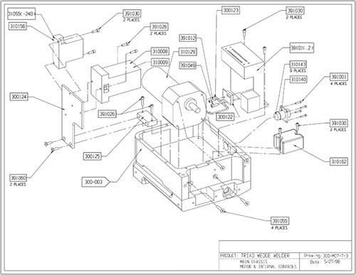 Motor y controles internos del chasis Triad-Part-Main